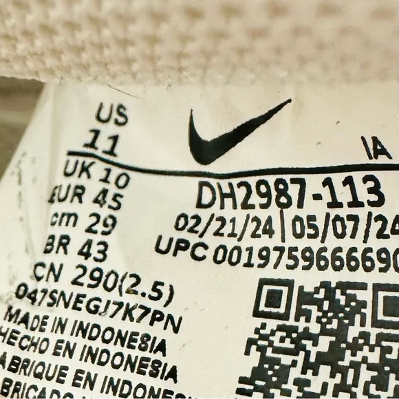 Nike Court Vision LO NN White Burgundy Crush Men Shoes Sneaker DH2987-11 Size 11 - Picture 9 of 9